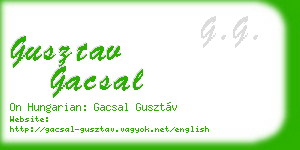gusztav gacsal business card
